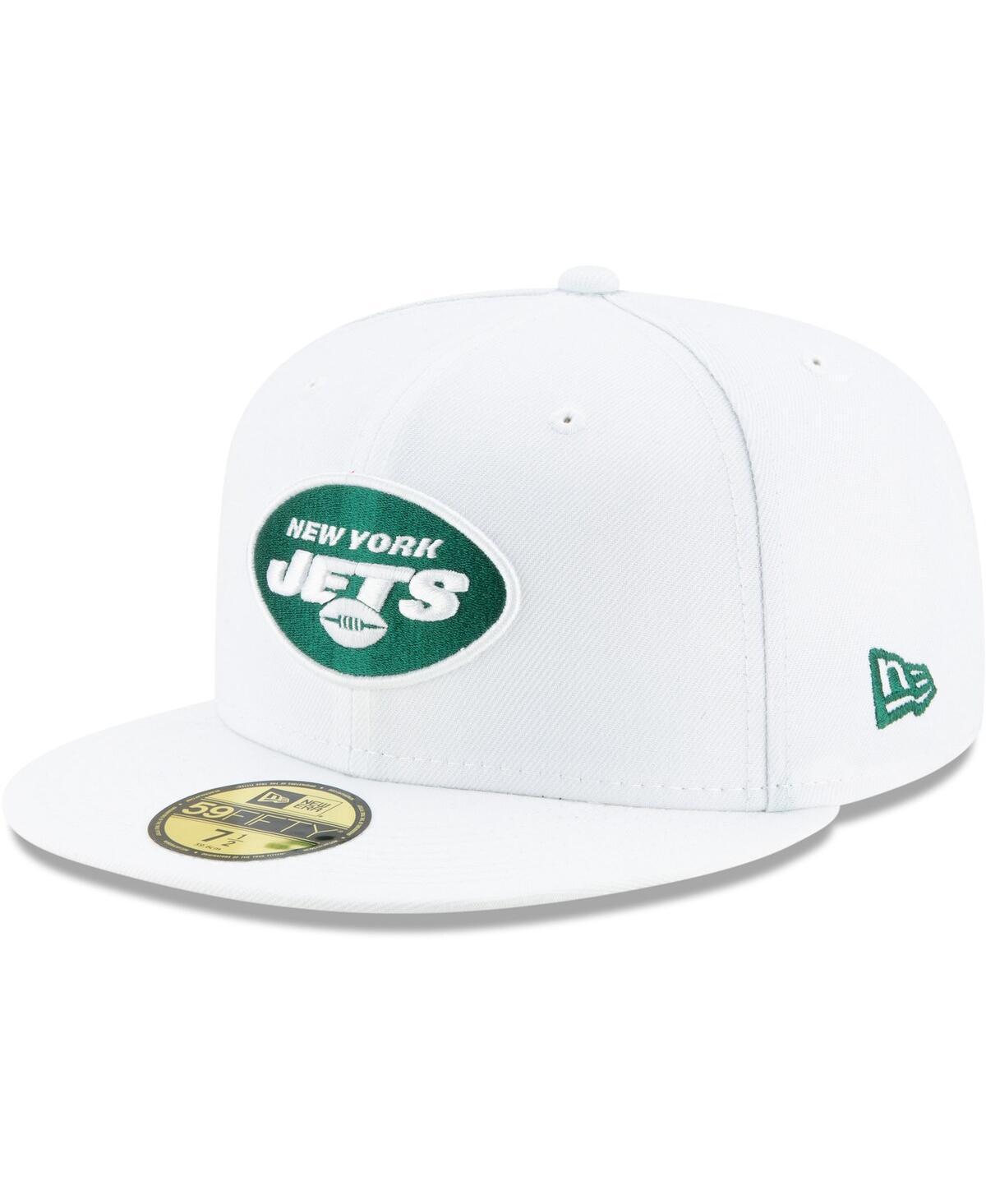 Mens New Era White New York Jets Omaha 59FIFTY Fitted Hat Product Image