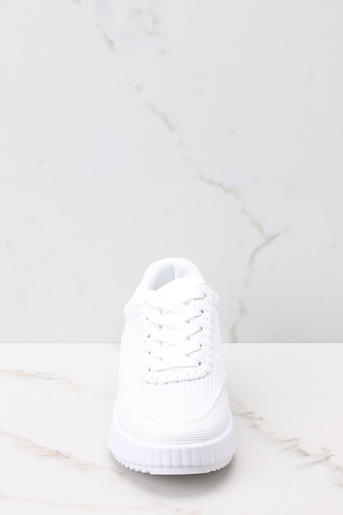 Iconic Steps White Platform Sneakers Product Image