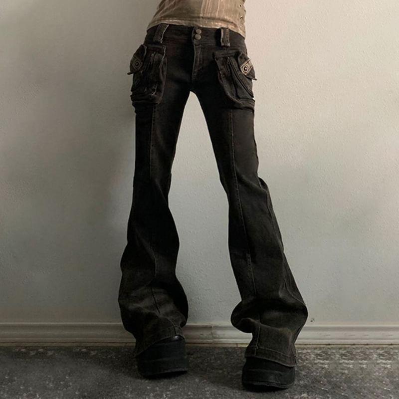 Low Rise Cargo Jeans Product Image