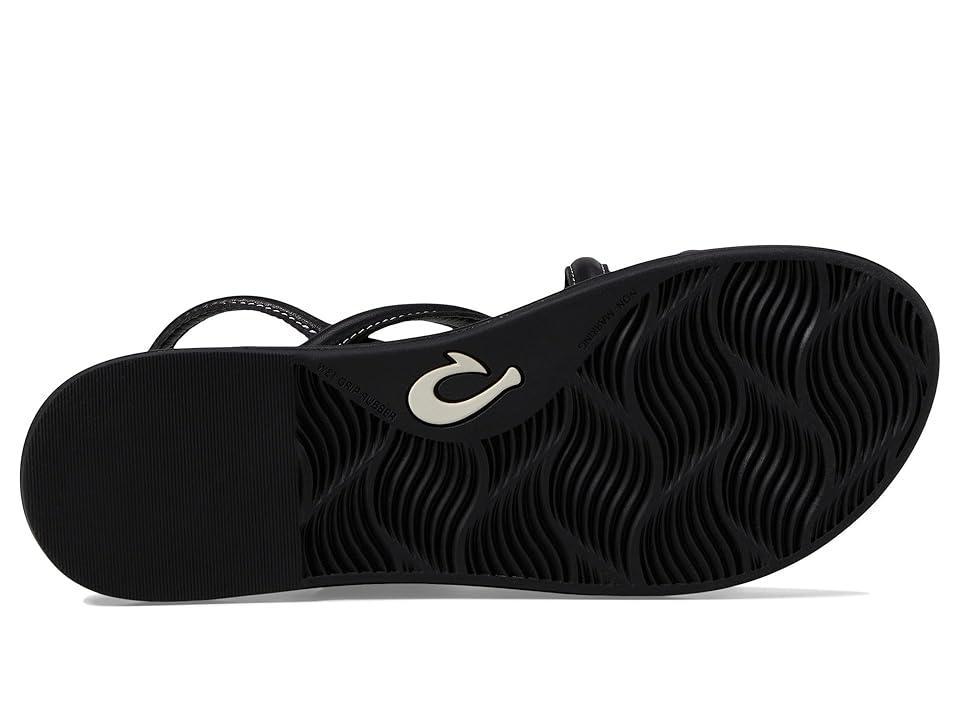 OluKai Tiare Strappy Black) Women's Shoes Product Image