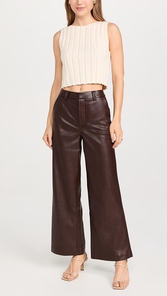 Joe's Jeans The Mia Vegan Leather Crop Trousers | Shopbop Product Image