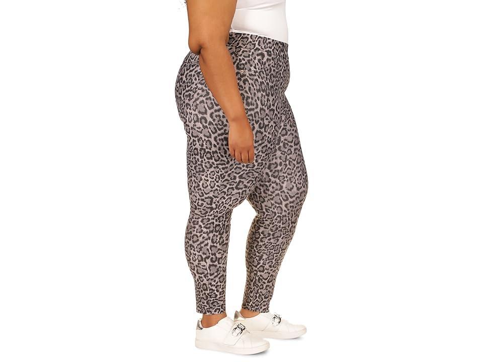 MICHAEL Michael Kors Plus Size Print Twill Pull-On Leggings (Malachite) Women's Casual Pants Product Image