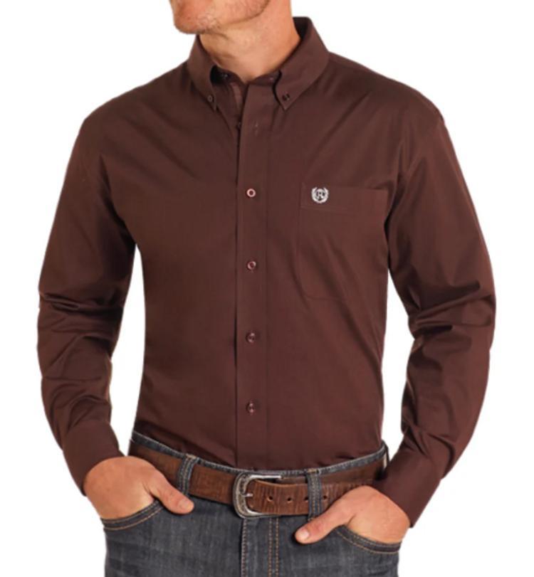 Panhandle® Men's Big/Tall L/S Solid Poplin Button Shirt - Choose Color Product Image