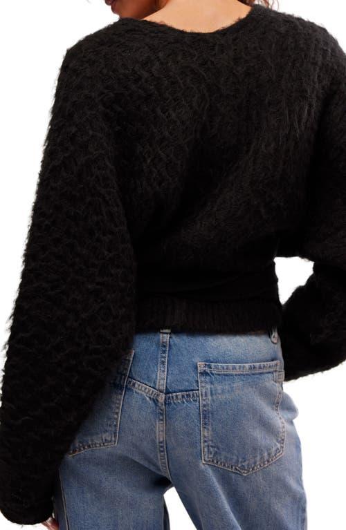 Over You Wrap Cardigan In Black Product Image