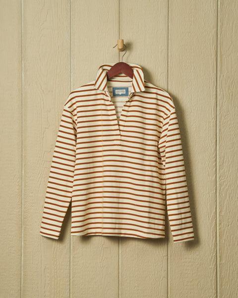 Inlet Pullover in Cream/Acorn Loopback Terry Product Image