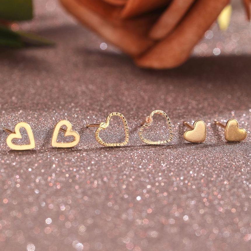 Heart Alloy Stud Earring Product Image