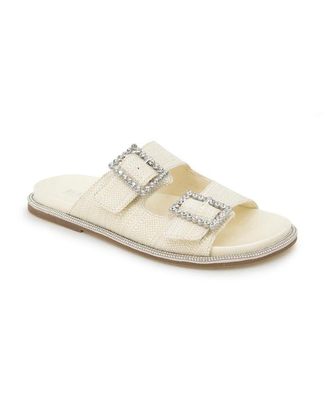 Kenneth Cole Reaction Womens Sydney Two Band Jewel Buckle Flat Sandals Product Image