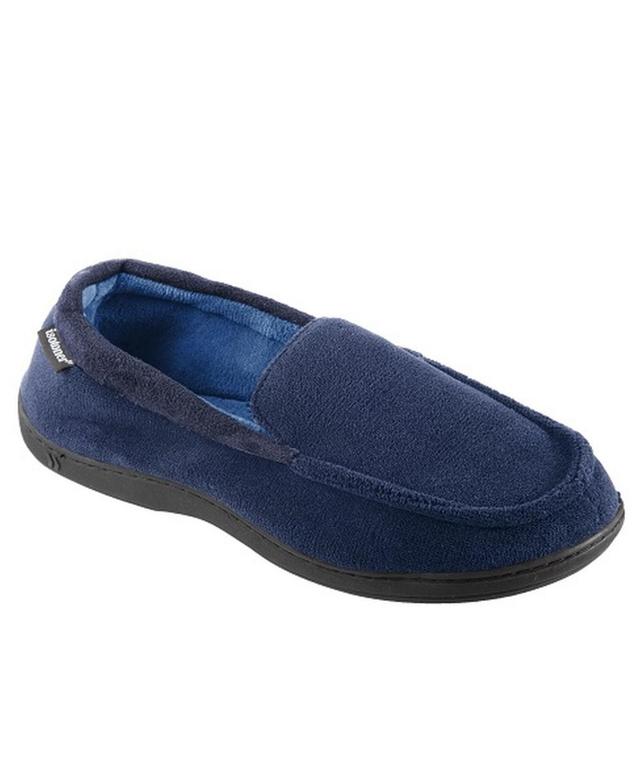 isotoner Jared Microterry Mens Moccasin Slippers Grey Product Image