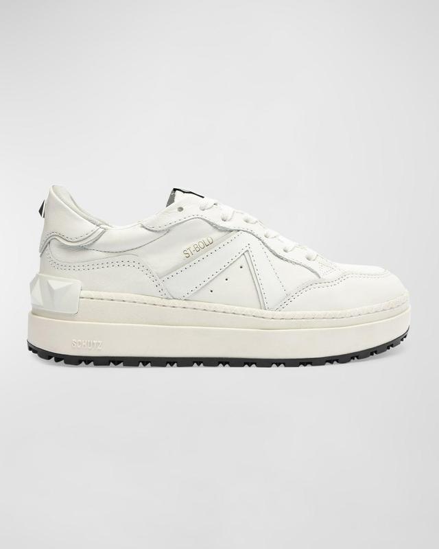 Schutz St Bold Leather Sneakers Product Image