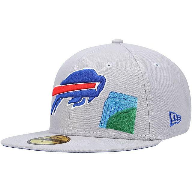 Mens New Era Gray Buffalo Bills City Describe 59FIFTY Fitted Hat Product Image