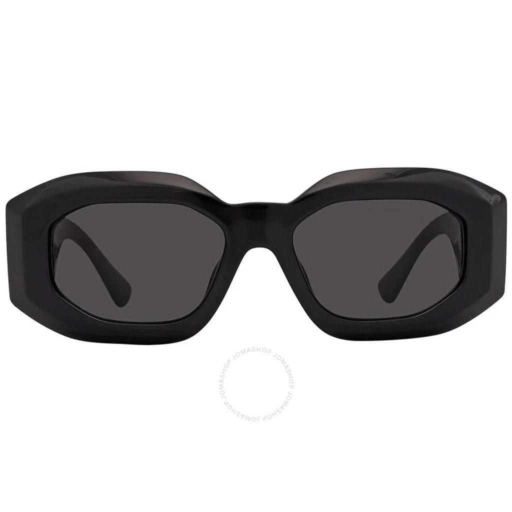 VERSACE Dark Grey Irregular Men's Sunglasses Ve4425u 536087 54 In Black / Dark / Grey Product Image