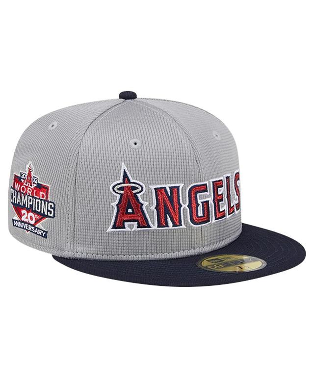 New Era Mens Gray Los Angeles Angels Pivot Mesh 59FIFTY Fitted Hat Product Image