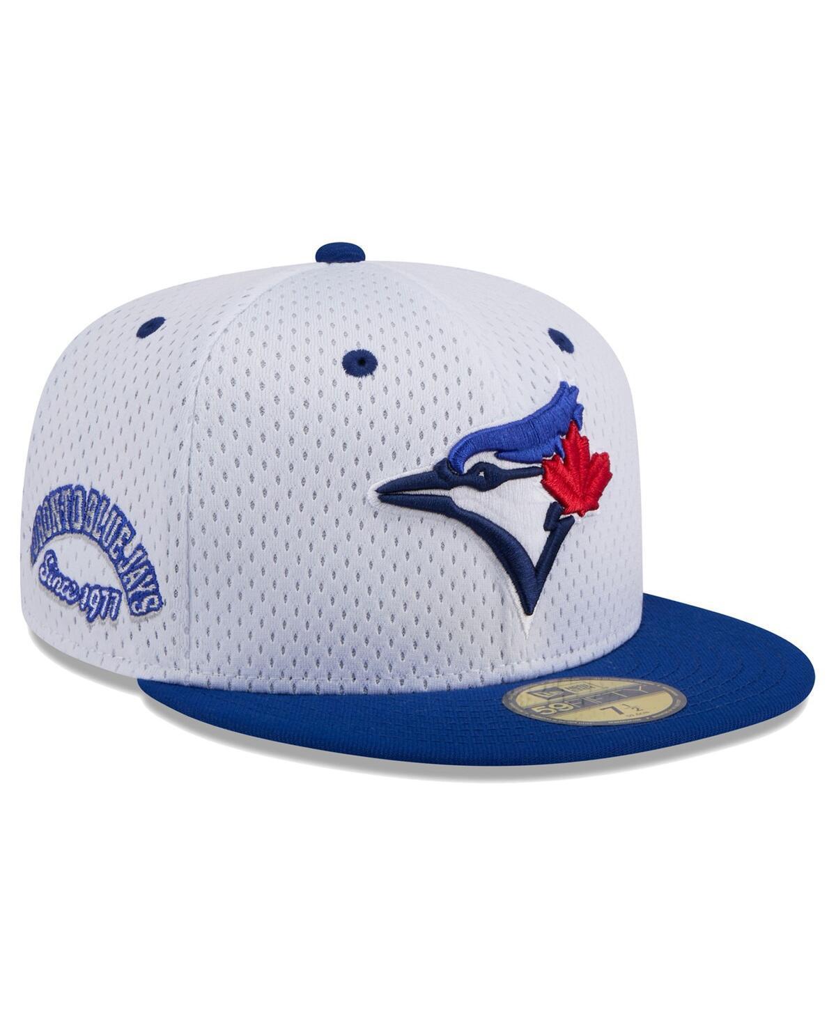 Mens New Era White Toronto Blue Jays Throwback Mesh 59FIFTY Fitted Hat Product Image