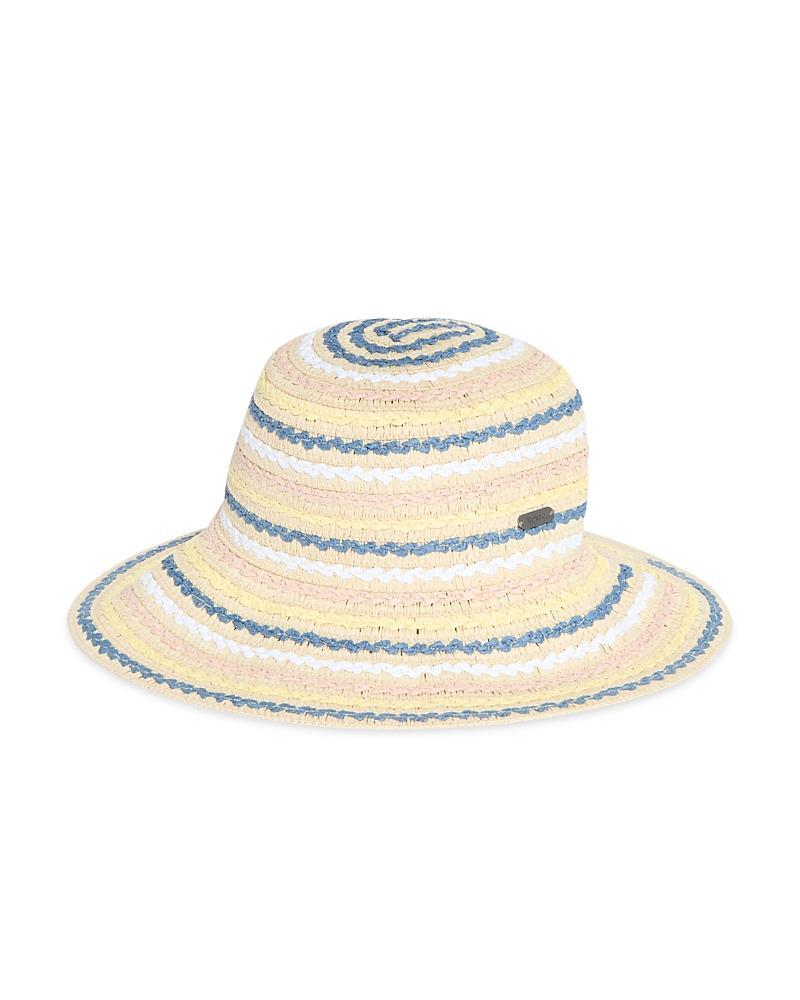 Barbour Dana Cloche Woven Stripe Straw Bucket Hat Product Image