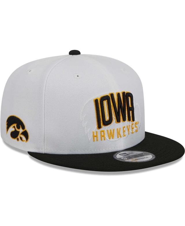 Mens New Era /Black Iowa Hawkeyes Two-Tone Layer 9FIFTY Snapback Hat Product Image