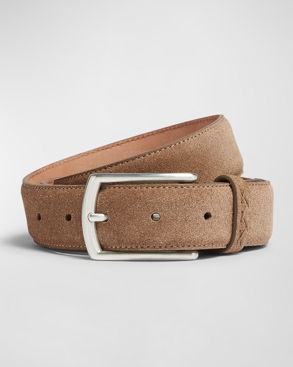 Mens Triple Stitch Leather Belt Product Image