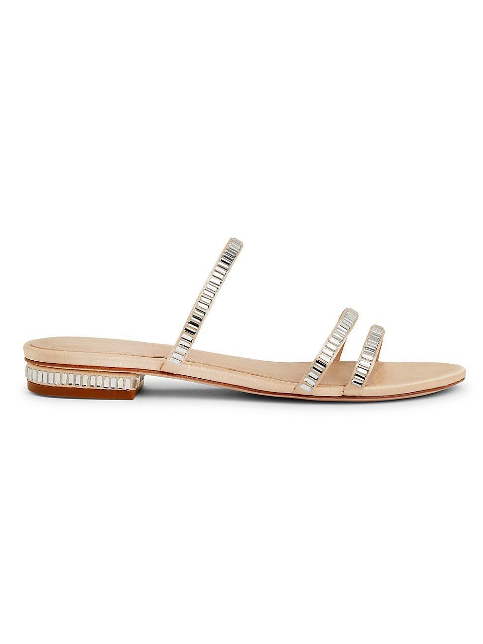 Womens Crystal-Embellished Flat Sandals product image