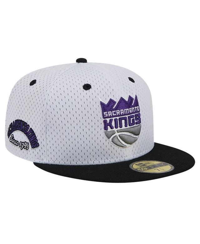 Mens New Era /Black Sacramento Kings Throwback 2Tone 59FIFTY Fitted Hat Product Image