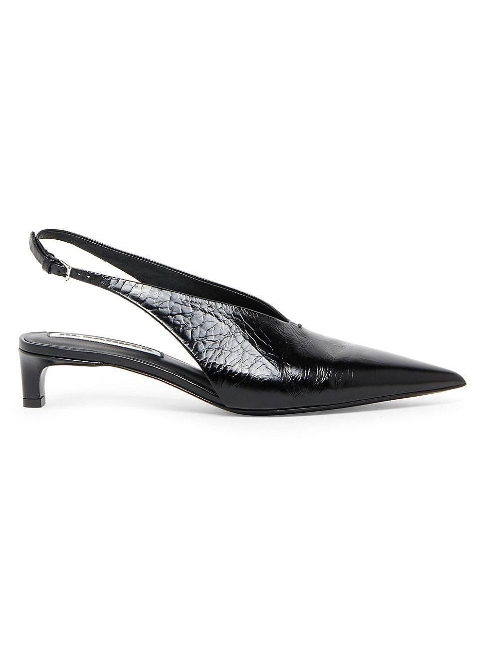 Womens 35MM Leather Slingback Pumps Product Image