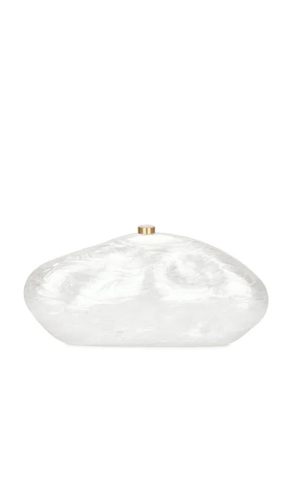 CULT GAIA The Caldera Clutch In White Product Image