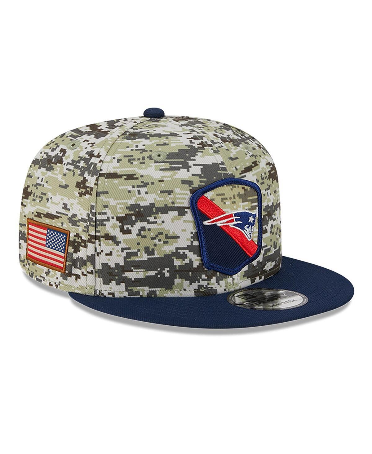 Mens New Era Camo/Navy New England Patriots 2023 Salute To Service 9FIFTY Snapback Hat Product Image