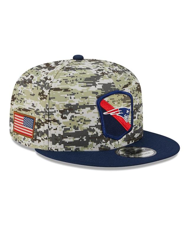 Mens New Era Camo New England Patriots 2023 Salute To Service 9FIFTY Snapback Hat - Camo Product Image