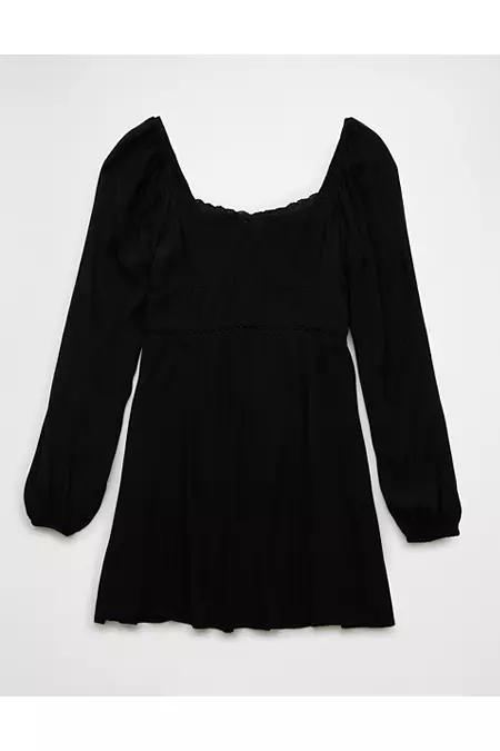 AE Long-Sleeve Fit Flare Mini Dress Womens Product Image