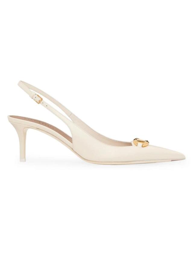 Vlogo Moon Pointed Toe Slingback Pump In Ivory Product Image