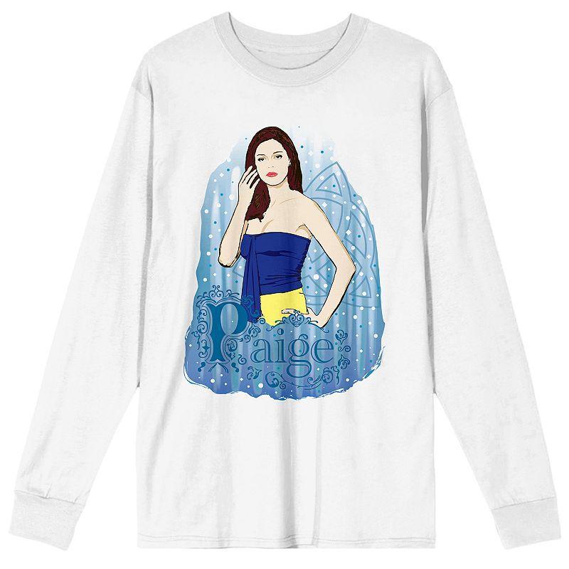 Mens Bioworld Charmed 1998 Paige Matthews Portrait In Blue Long Sleeve Graphic Tee Product Image