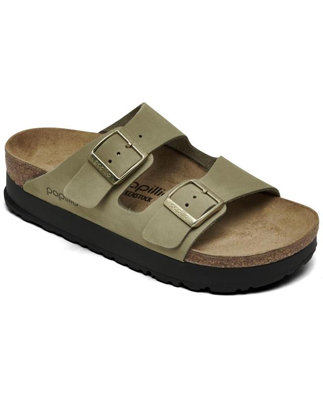 Birkenstock Papillio by Birkenstock Arizona Platform Sandal - Nubuck (Eucalyptus) Women's Shoes Product Image