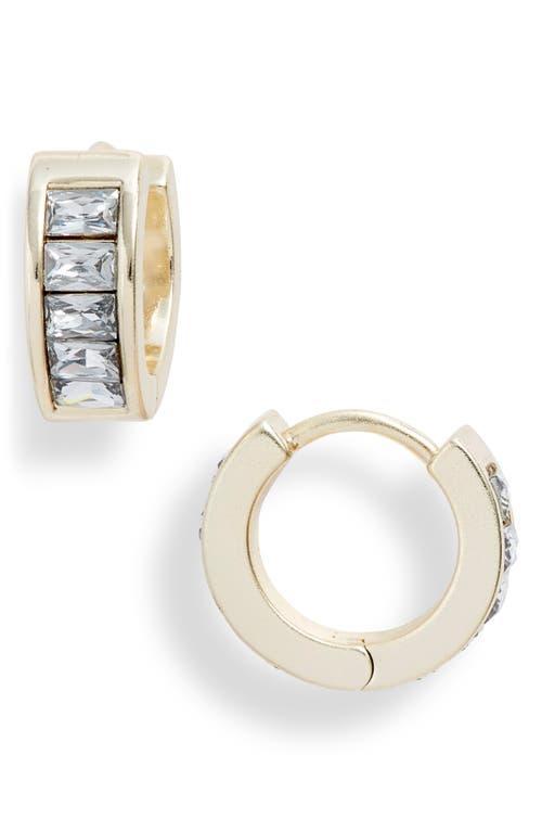 Kendra Scott Small Square Crystal Huggie Hoop Earrings, 0.5 Product Image