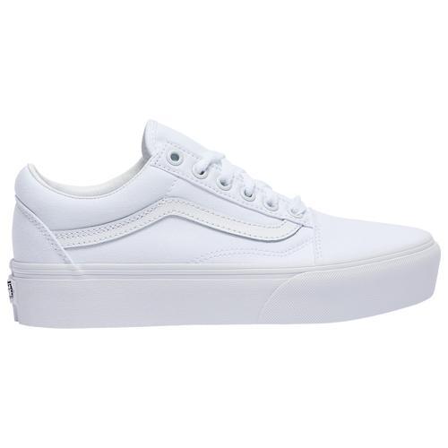 Vans Womens Old Skool Platform - Skate Shoes White/White/True White product image