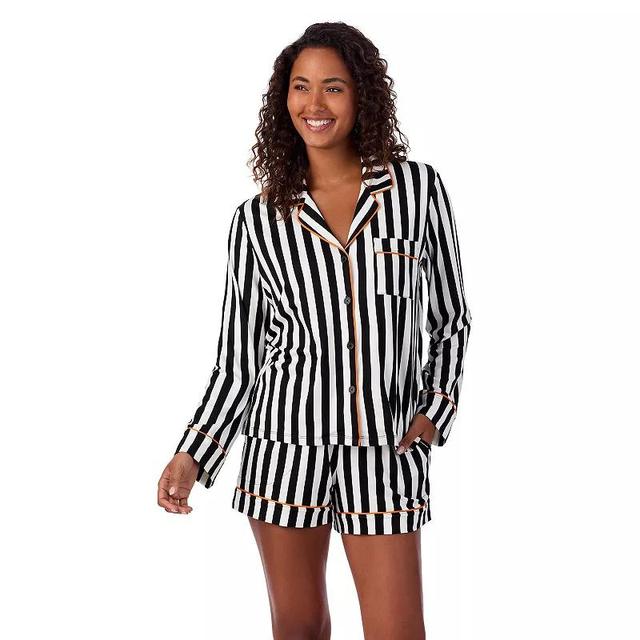 Womens Beauty Sleep Social Sally Halloween Long Sleeve Top & Shorts Pajama Set Product Image