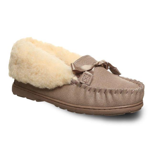 Bearpaw Indio Exotic Womens Suede Moccasin Slippers Brown Product Image