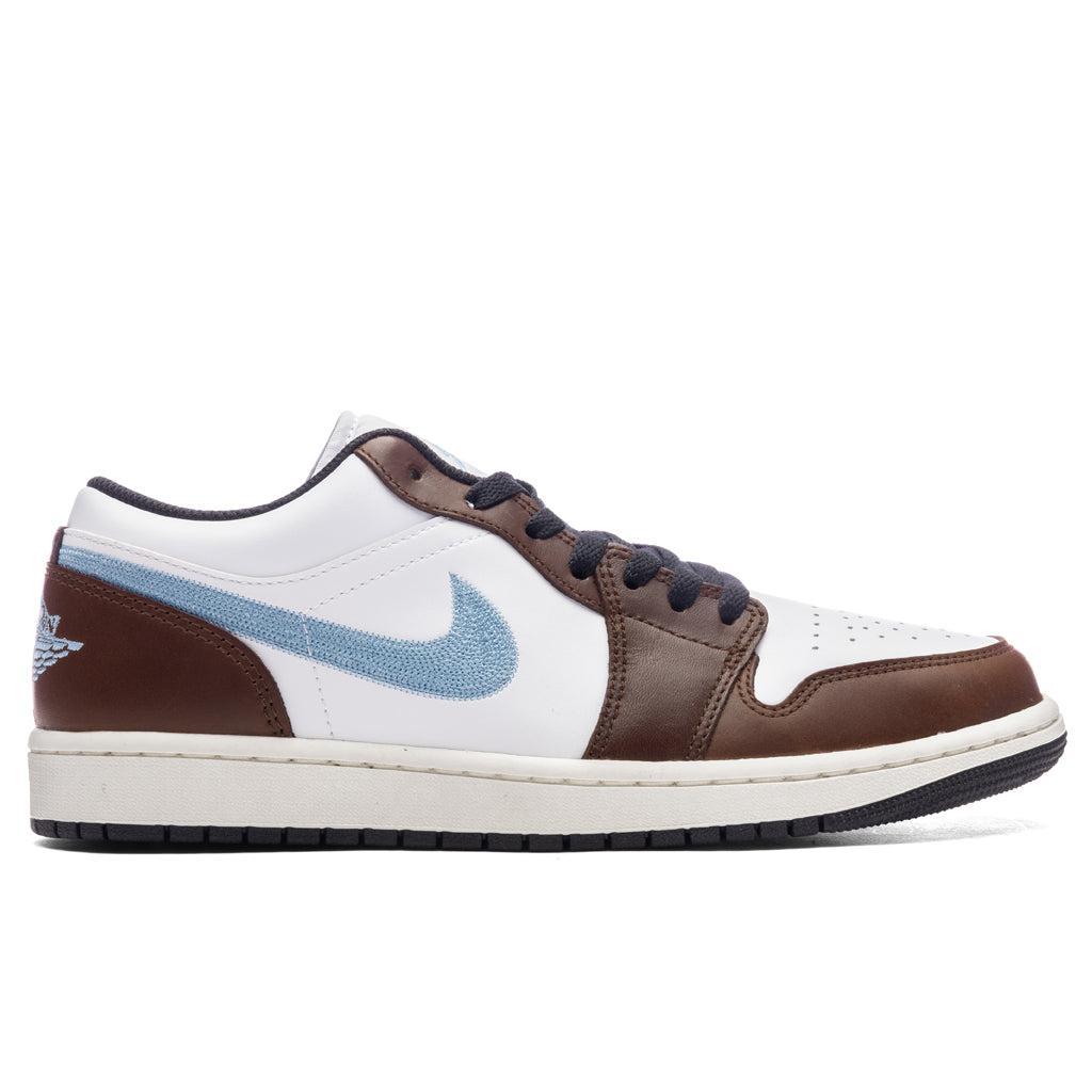 Air Jordan 1 Low SE - White/Blue Grey/Black Male Product Image