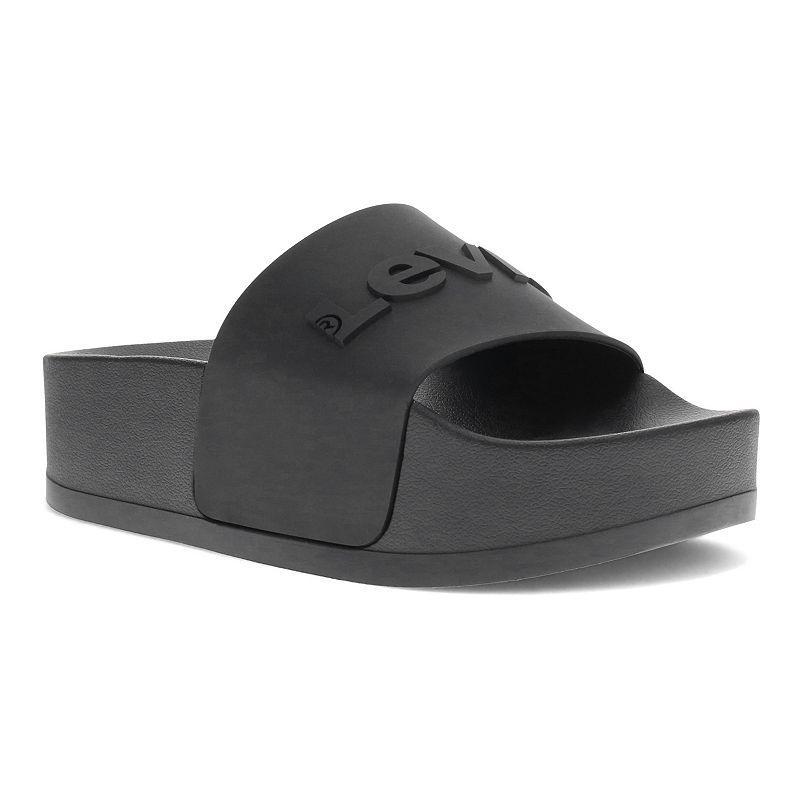 Levis Womens Split Logo Platform Slide Sandals Product Image