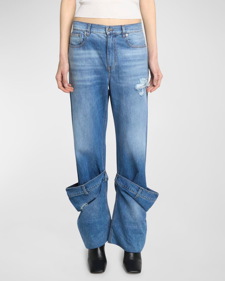 Distressed Bucket Jeans Product Image