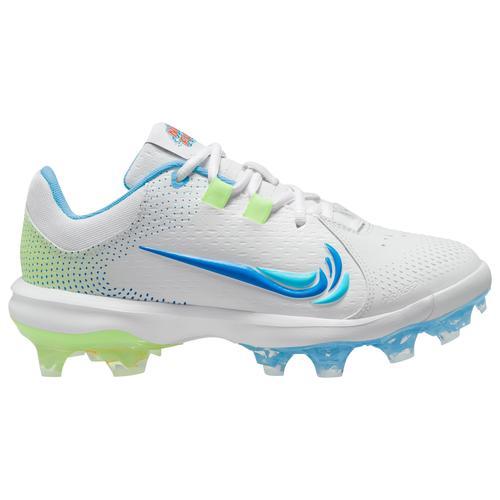 Nike Womens Hyperdiamond 4 Pro MCS - Shoes White/Photo Blue/Aquarius Blue Product Image