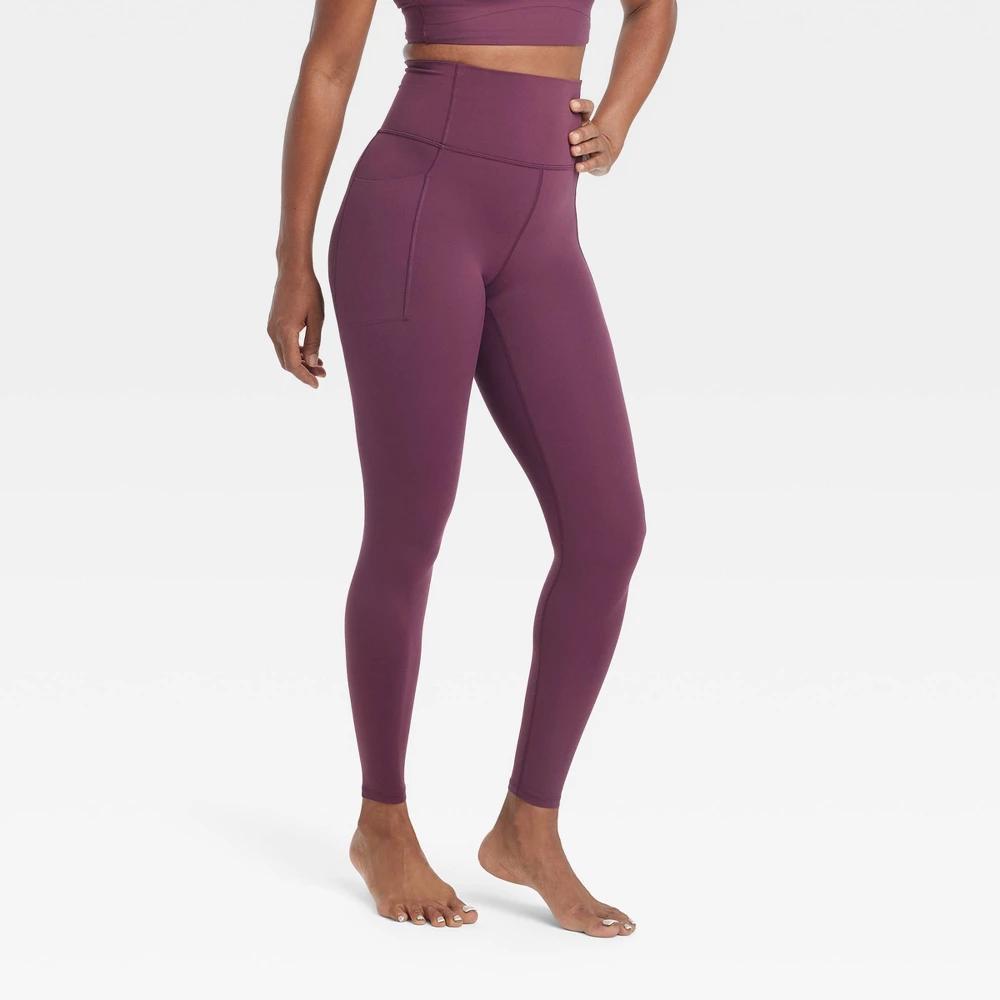 Womens Everyday Soft Ultra High-Rise Pocketed Leggings - All In Motion Dark Purple L Product Image