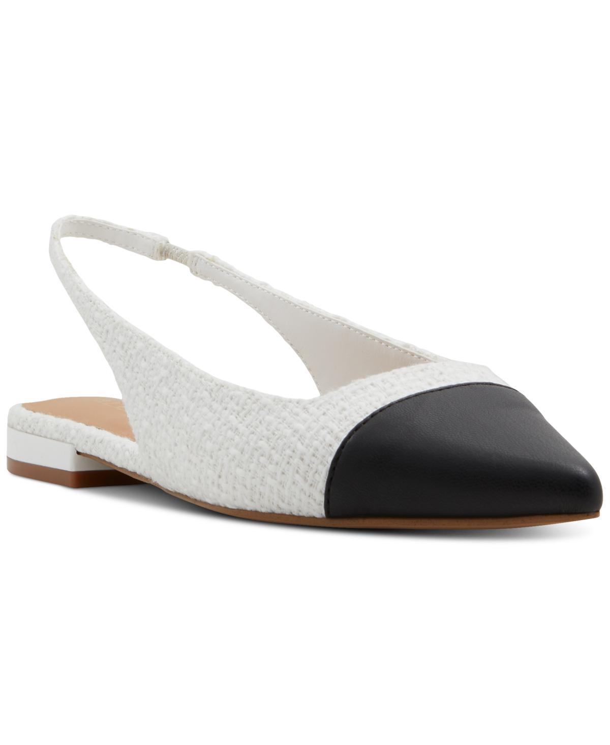 Aldo Womens Fleure Cap-Toe Pointed-Toe Slingback Flats Product Image