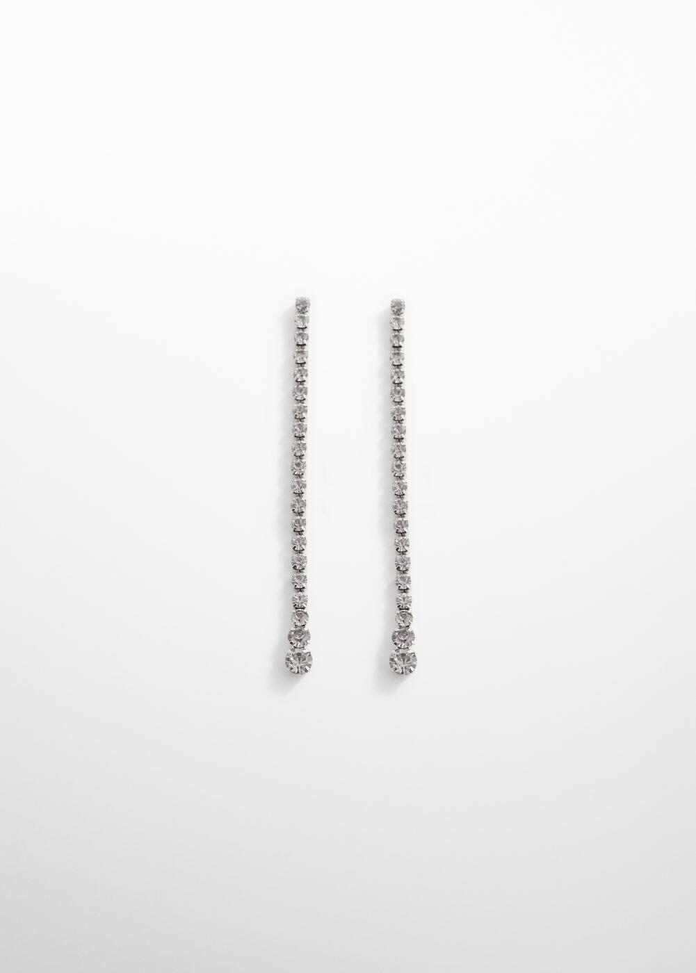 MANGO - Long crystal earrings - One size - Women Product Image