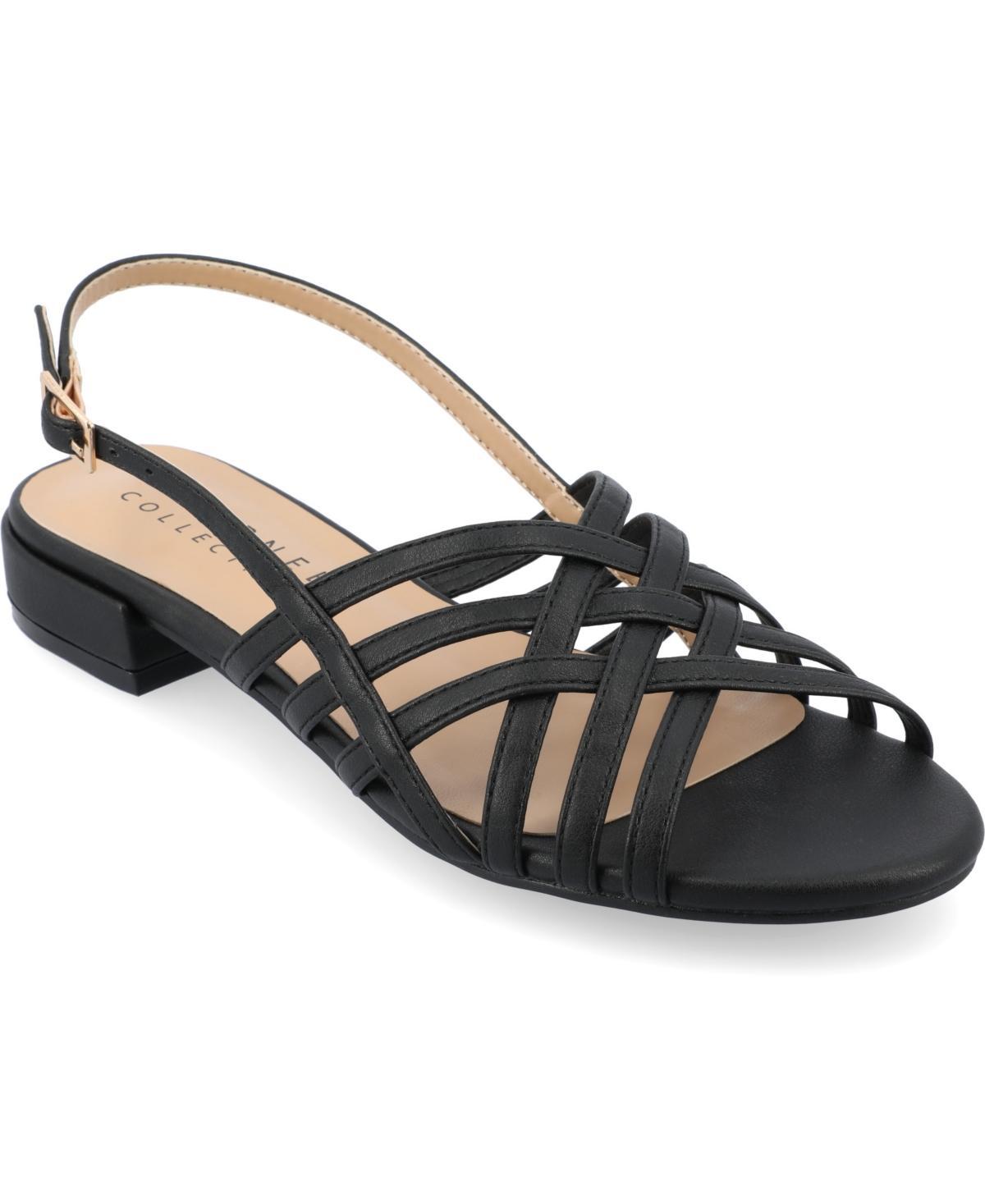 Journee Collection Cassandra Womens Tru Comfort Foam Faux Leather Woven Sandals Product Image