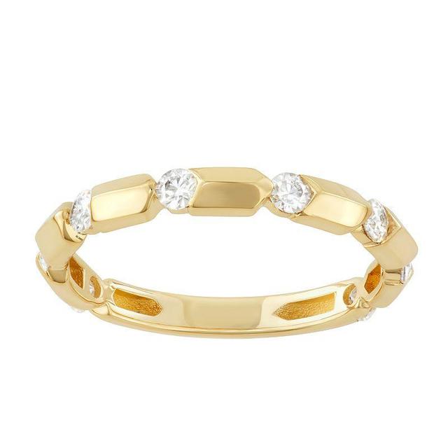 Charles & Colvard 1/4 Ct. T.w. Lab Created Moissanite Stackable Band In 14K Yellow Gold, 7 Product Image