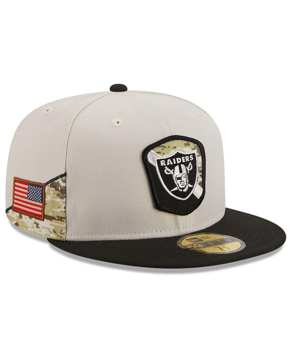 Mens New Era  Stone/Black Las Vegas Raiders 2023 Salute To Service 59FIFTY Fitted Hat Product Image