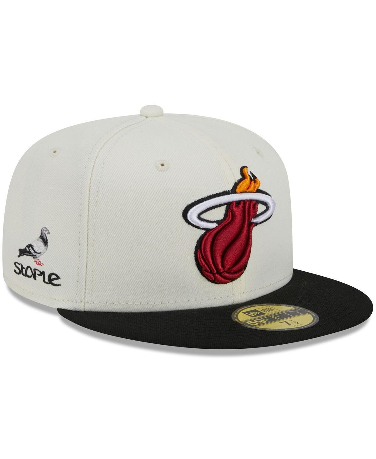 Mens New Era x Staple Cream/Black Miami Heat NBA x Staple Two-Tone 59FIFTY Fitted Hat Product Image