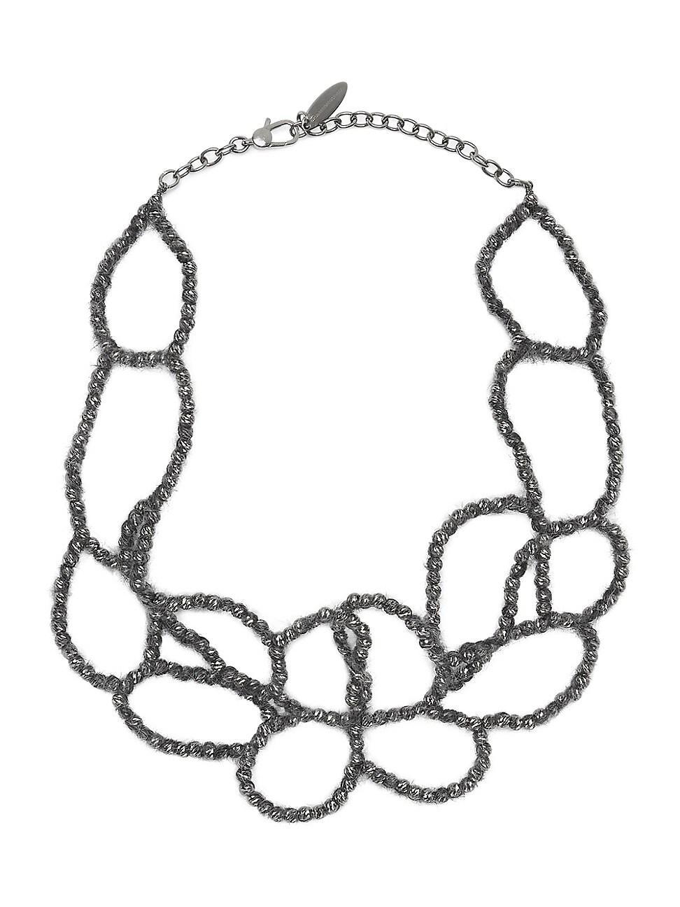 Womens Ramage Choker in Sterling Silver and Mohair Product Image