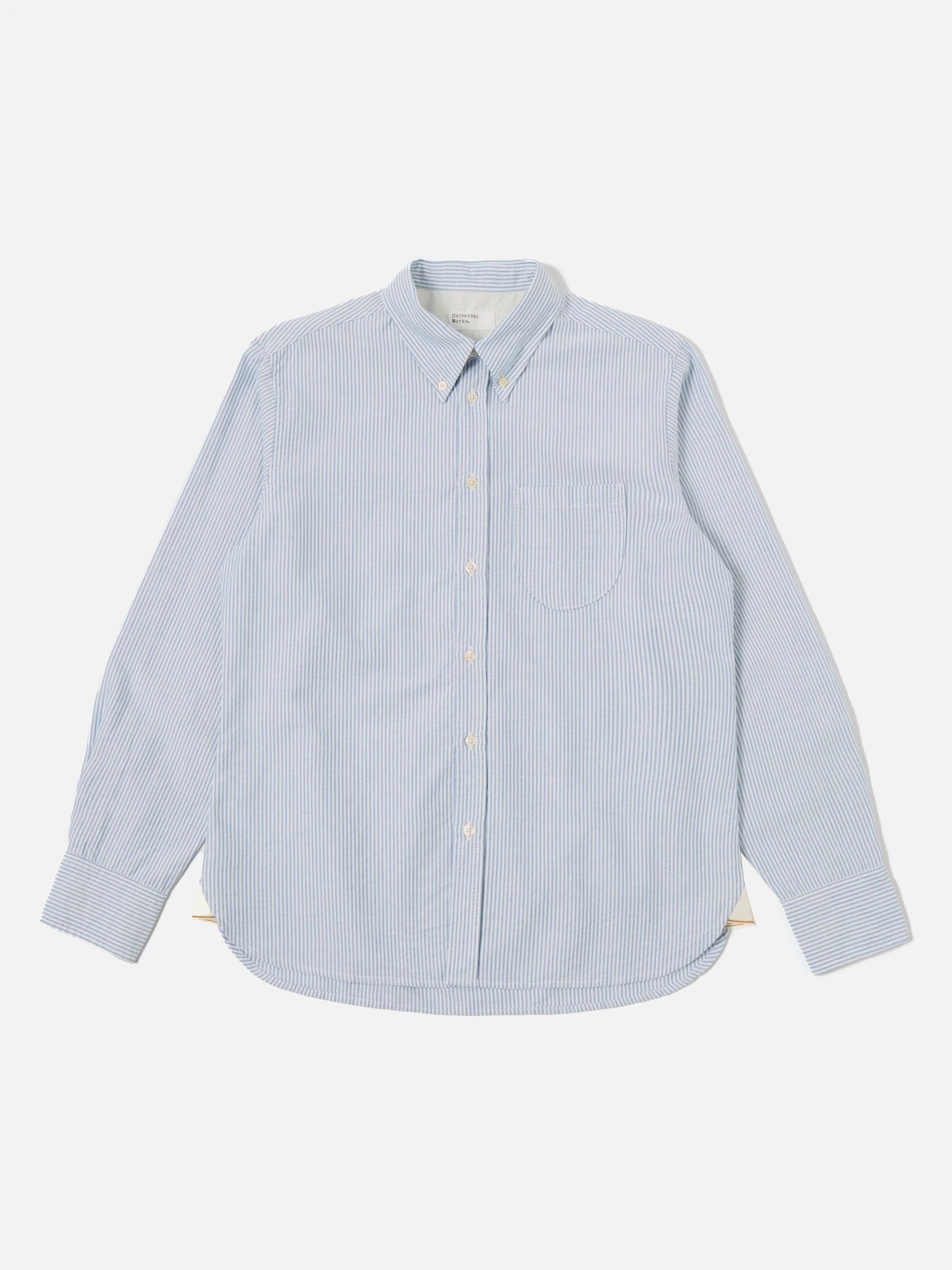 Universal Works Daybrook Shirt in Blue Oxford Stripe Product Image