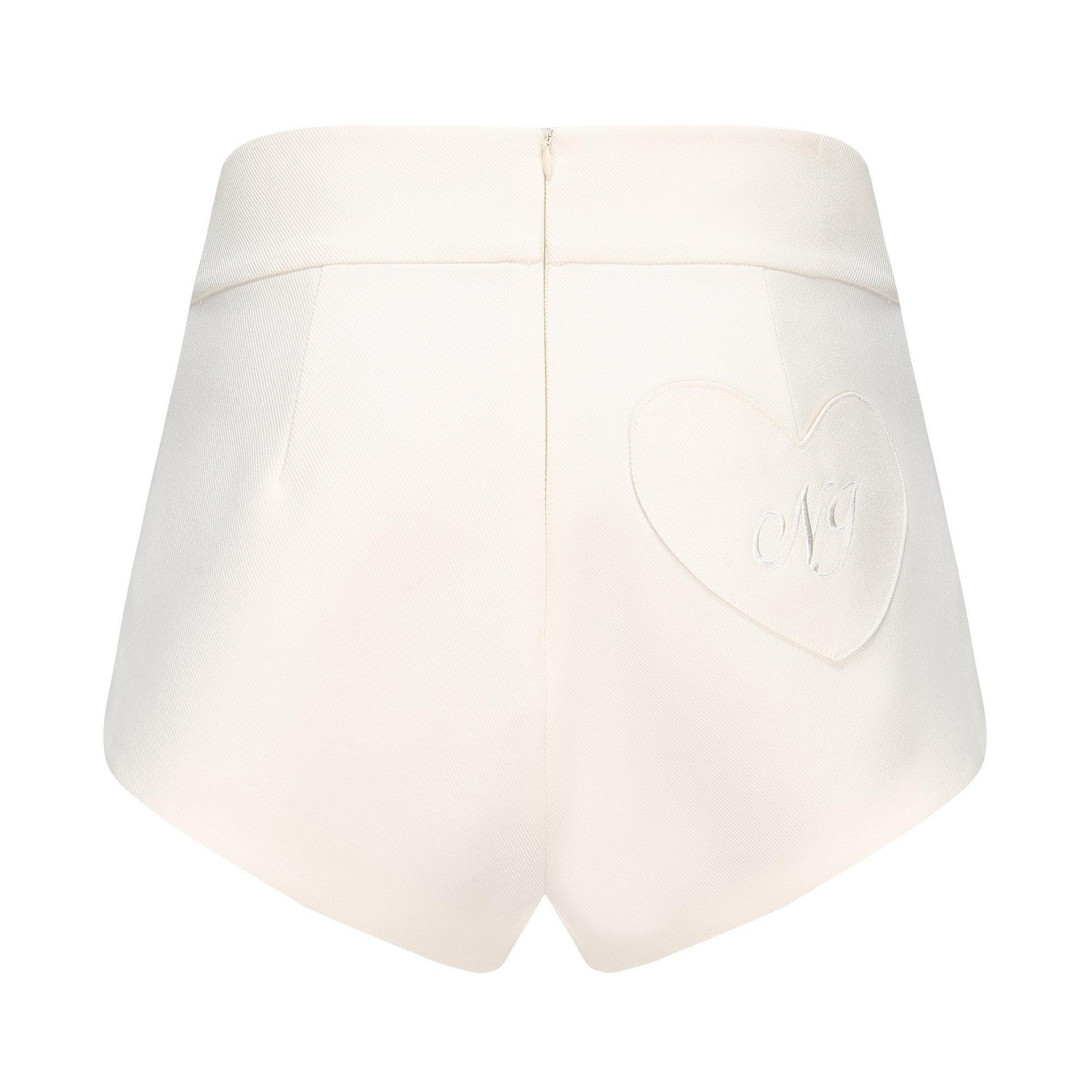 Annica Heart Shorts (White) (Final Sale) Product Image