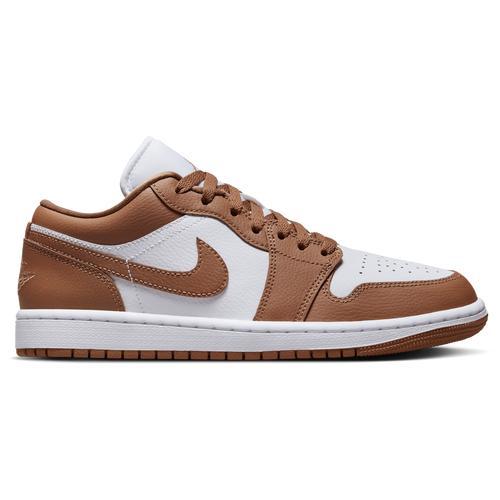 Jordan Womens Jordan AJ 1 Low - Womens Basketball Shoes Archaeo Brown/White Product Image