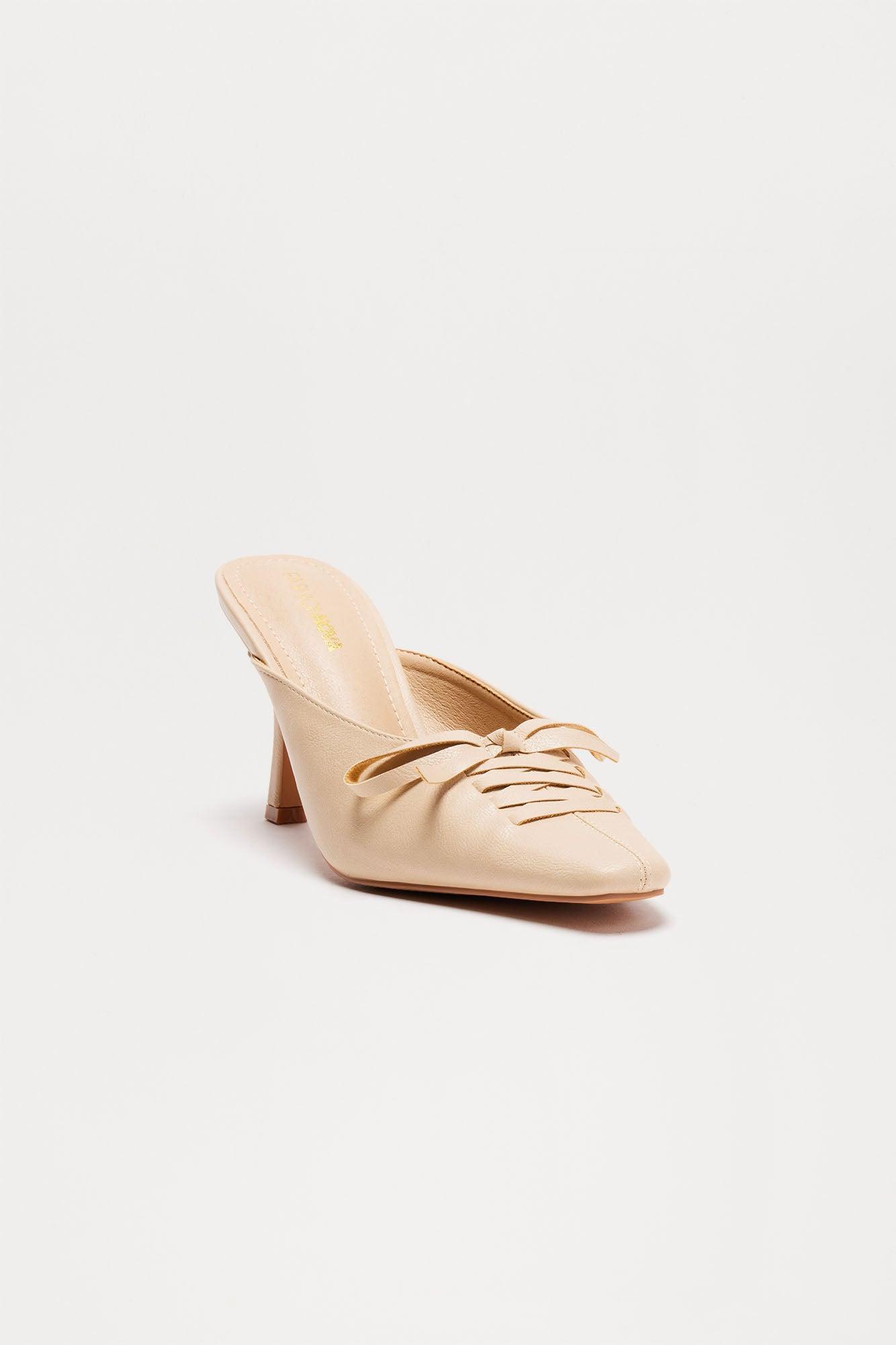 Fawn Bow Pumps - Beige Product Image